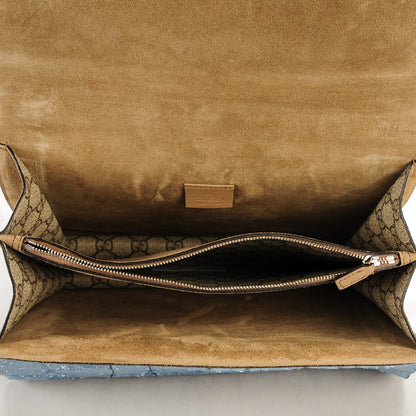 Gucci GG Supreme Monogram Lightning Embroidered Medium Dionysus Shoulder Bag Beige 5 of 7