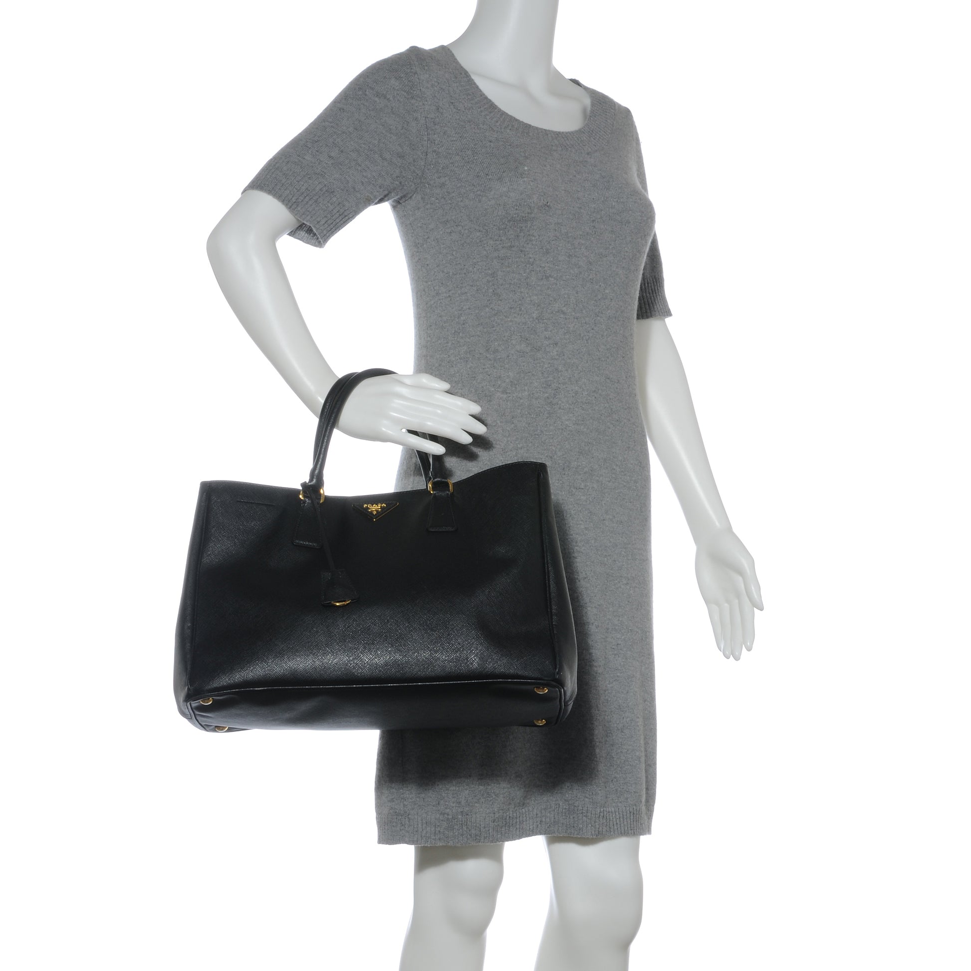 Prada Saffiano Lux Tote Nero Black 2 of 8