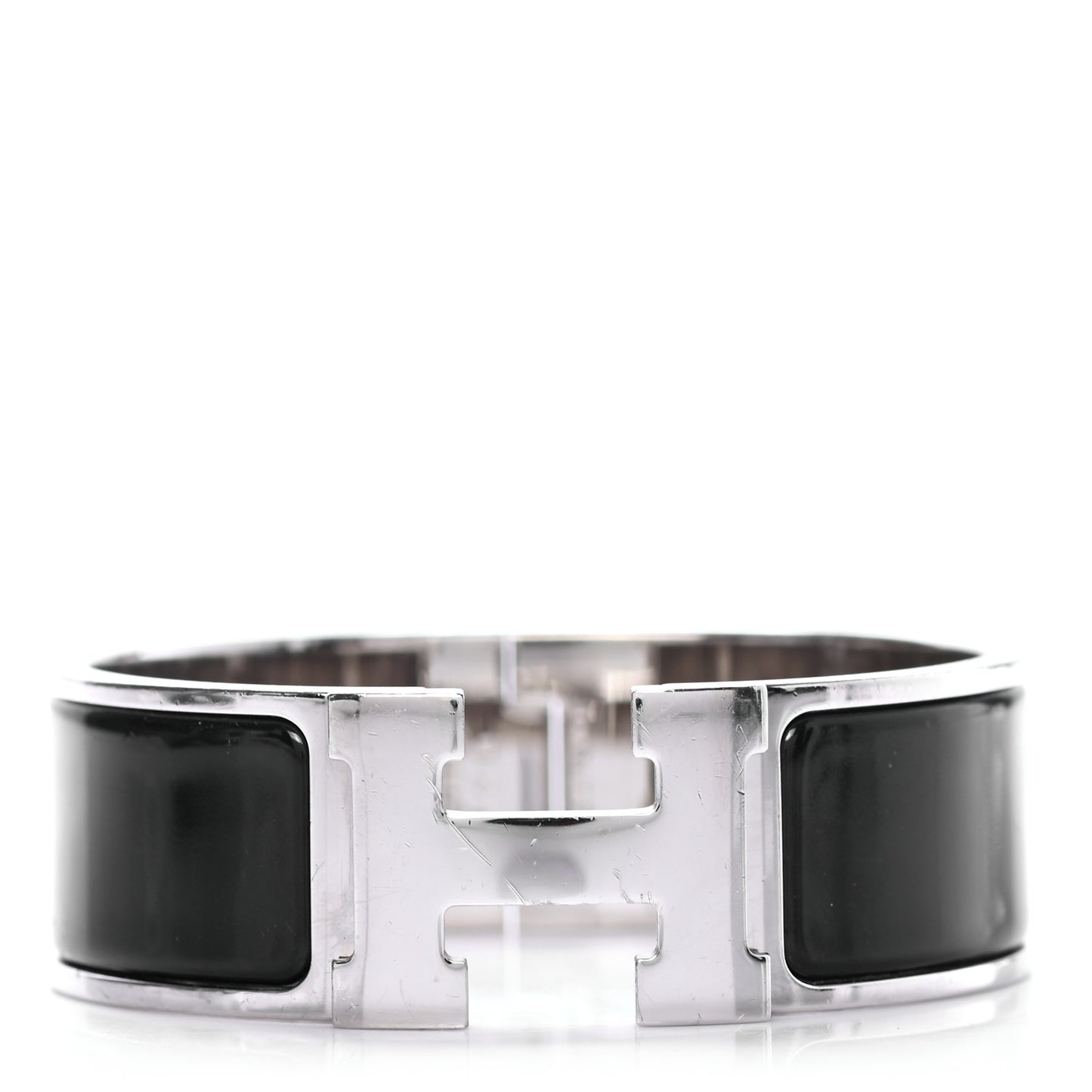Enamel Wide Clic Clac H Bracelet PM Black