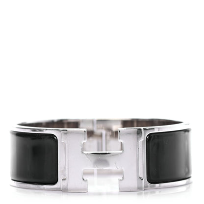 Hermes Enamel Wide Clic Clac H Bracelet PM Black 1 of 5