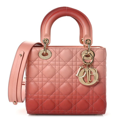 Christian Dior Lambskin Cannage Gradient Small Lady Dior Pink 1 of 8