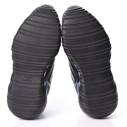 Fendi X FILA Vitello Mania Painted Womens Chunky Sneakers 37.5 Black Zucca Ice White 6 of 10