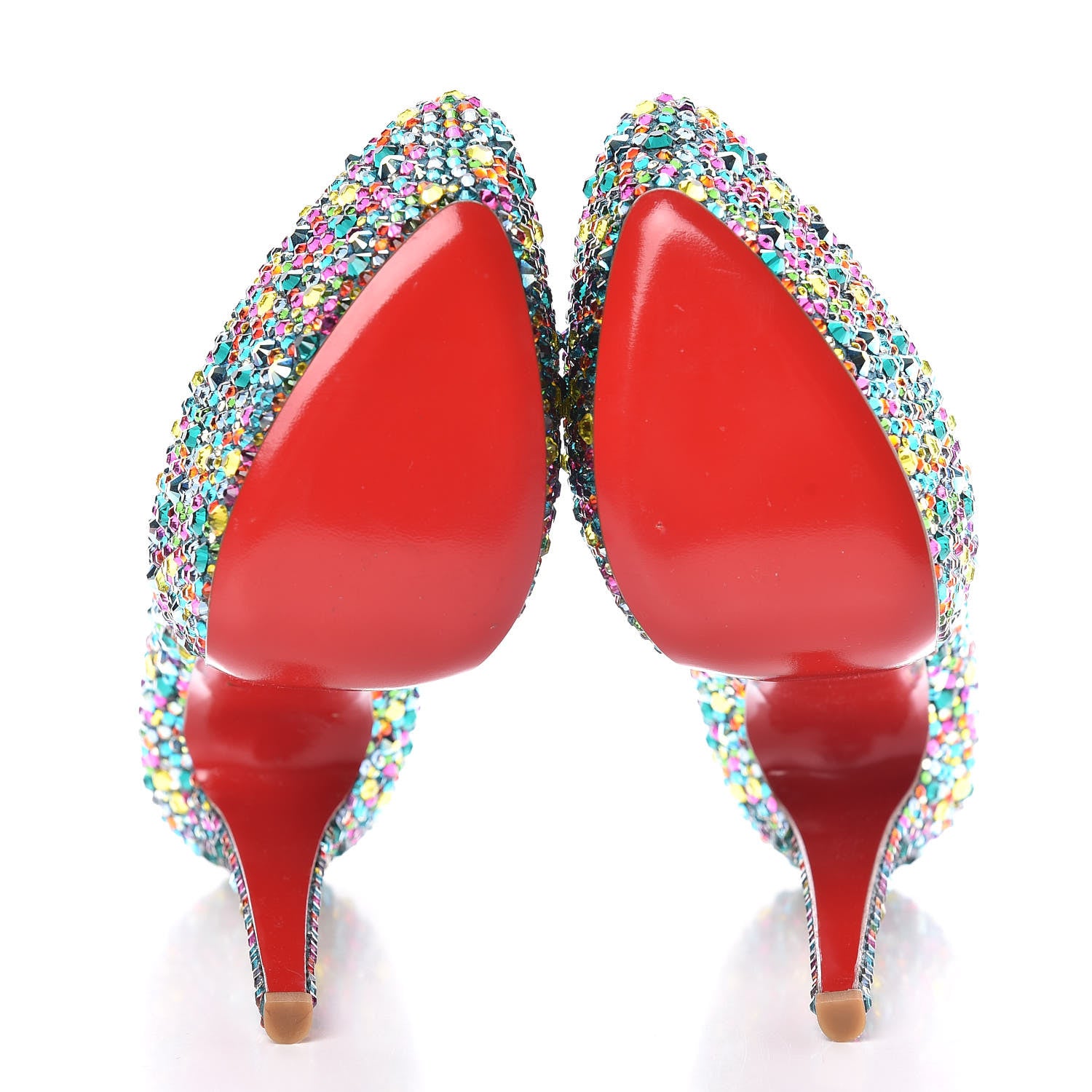 Christian Louboutin Crystal Suede Burma Daffodile Strass 160 Pumps 39 Multicolor 5 of 11