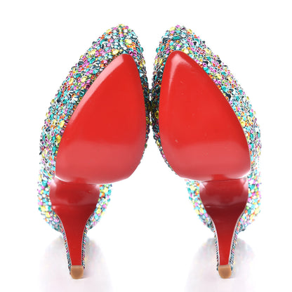 Christian Louboutin Crystal Suede Burma Daffodile Strass 160 Pumps 39 Multicolor 5 of 11