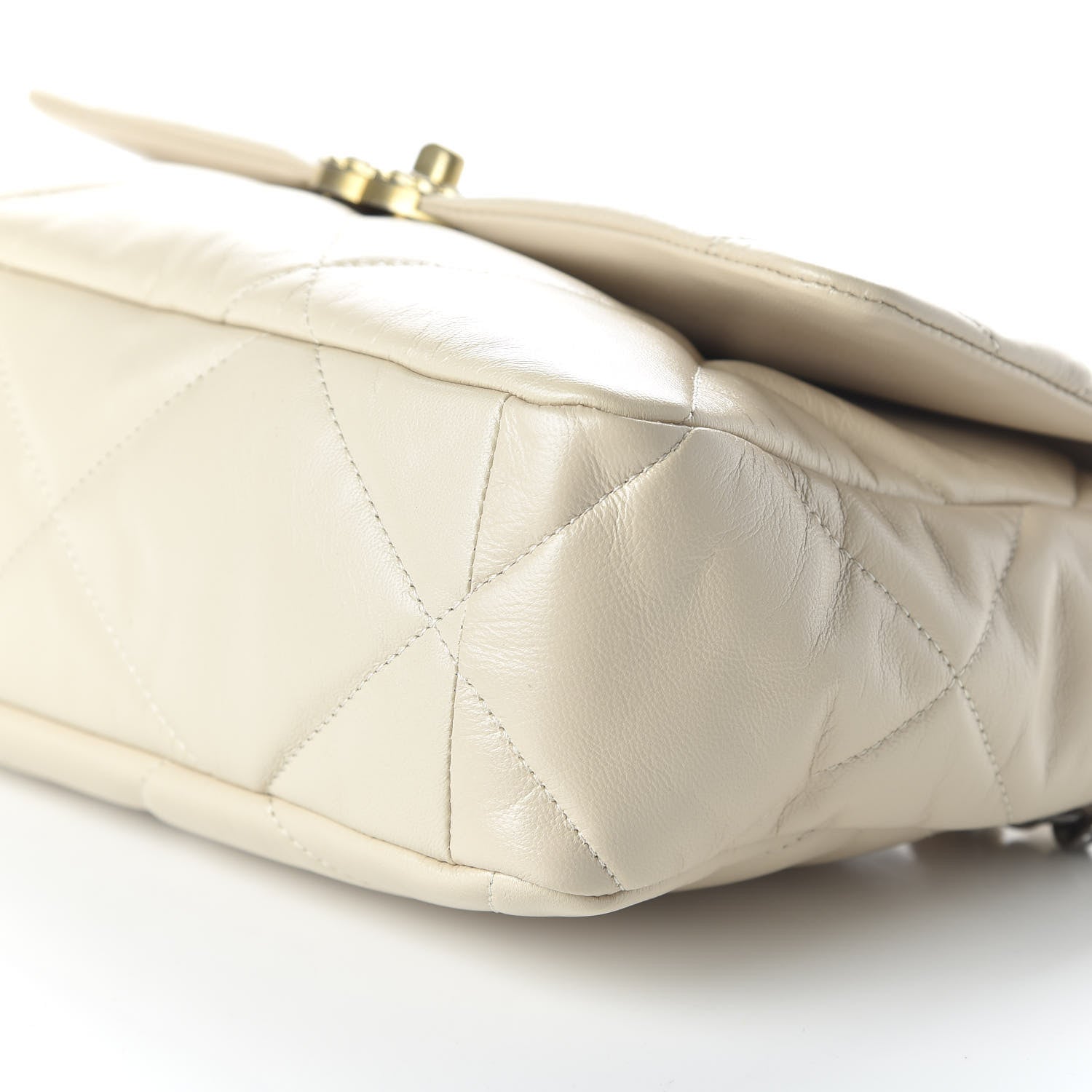 Chanel Lambskin Quilted Large 19 Flap Beige 7 of 11