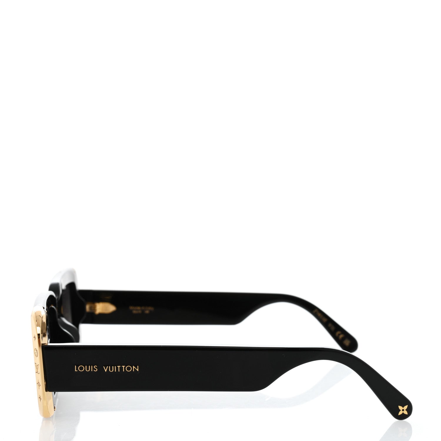 Louis Vuitton Acetate LV Moon Rectangle Sunglasses Z1653E Black 3 of 8