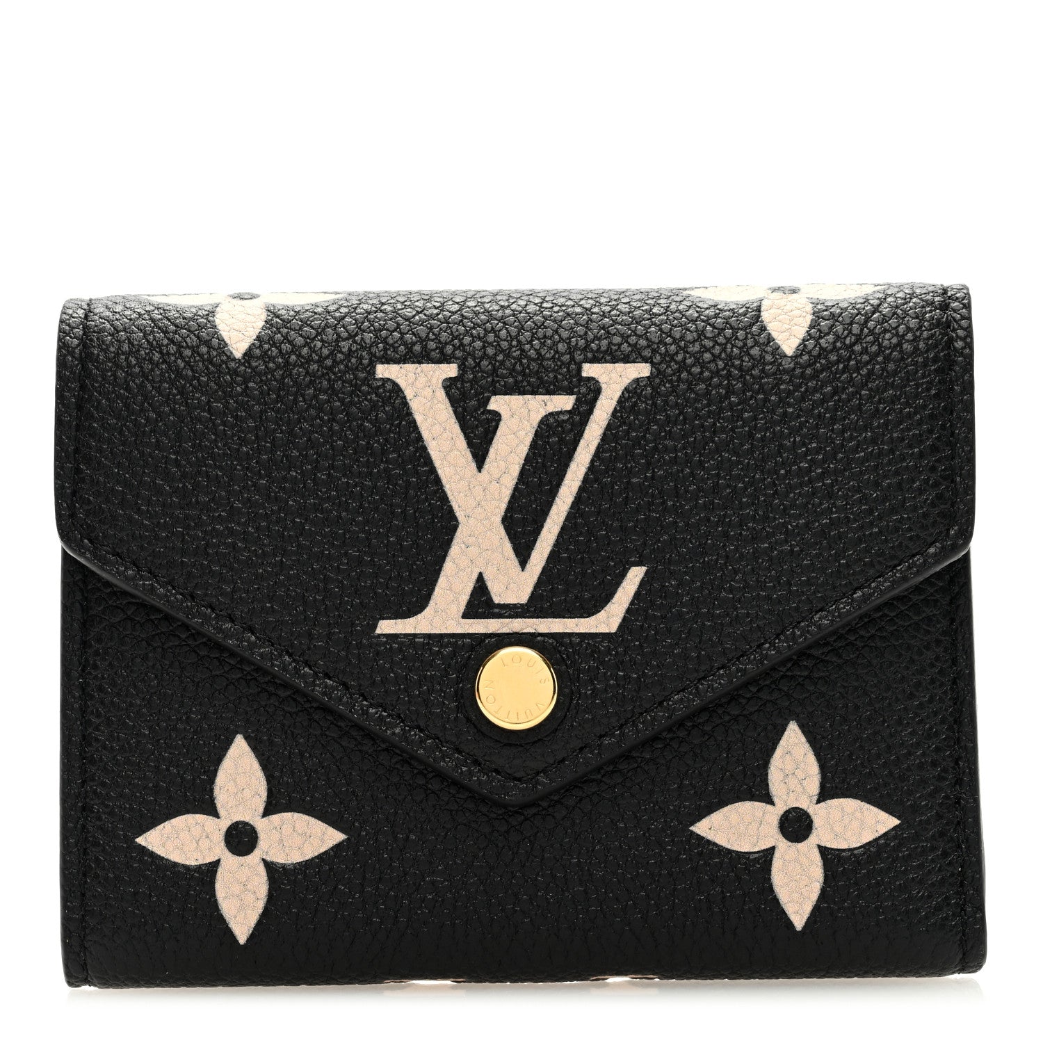 Louis Vuitton Empreinte Monogram Giant Victorine Wallet Black Beige 1 of 6