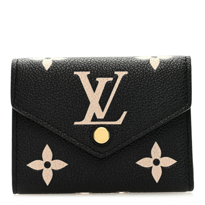 Louis Vuitton Empreinte Monogram Giant Victorine Wallet Black Beige 1 of 6