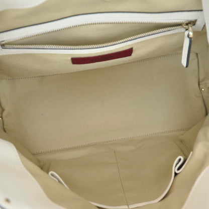 Valentino Garavani Leather Rockstud Dome Satchel White 7 of 9