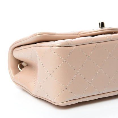 Chanel Iridescent Calfskin Quilted Mini Rectangular Flap Beige 6 of 10