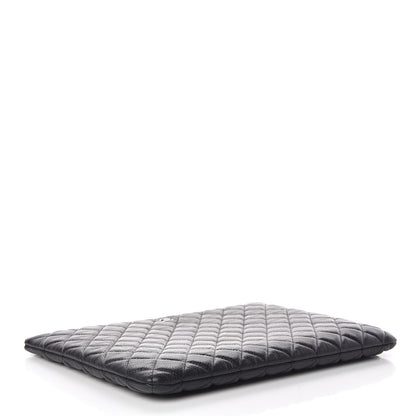 Chanel Caviar Quilted Large Cosmetic Case Black 4 of 9