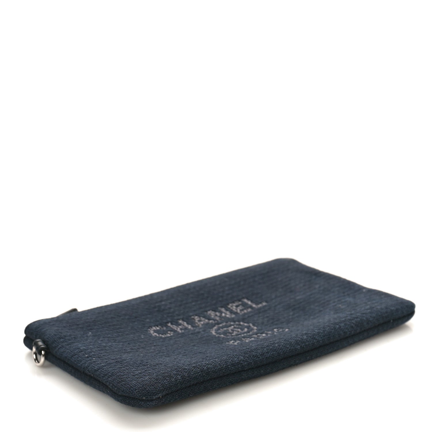 Chanel Mixed Fibers Small Deauville Pouch Blue 4 of 7