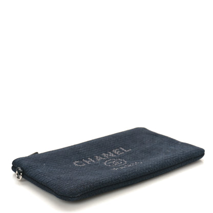 Chanel Mixed Fibers Small Deauville Pouch Blue 4 of 7