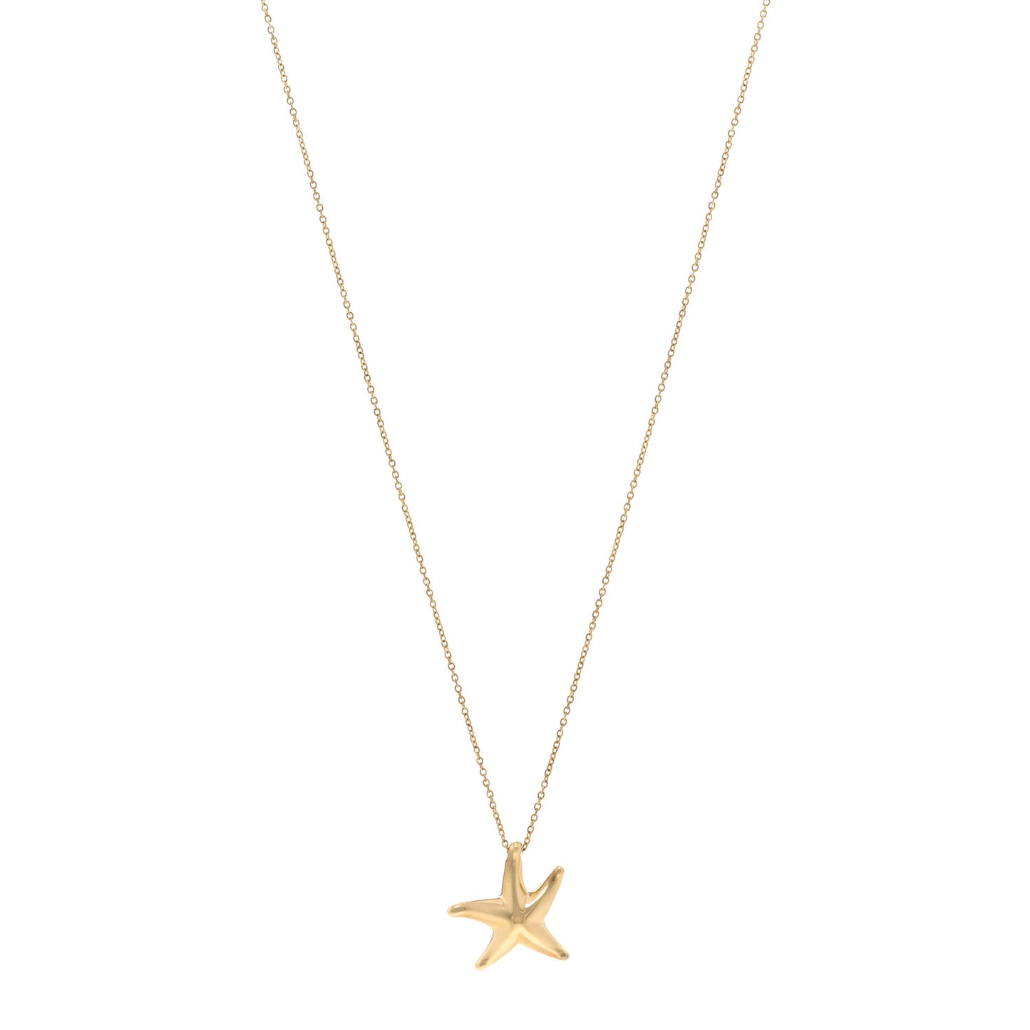 18K Yellow Gold 15mm Elsa Peretti Starfish Pendant Necklace