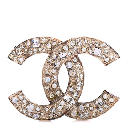 Chanel Baguette Crystal CC Small Brooch Gold 1 of 6