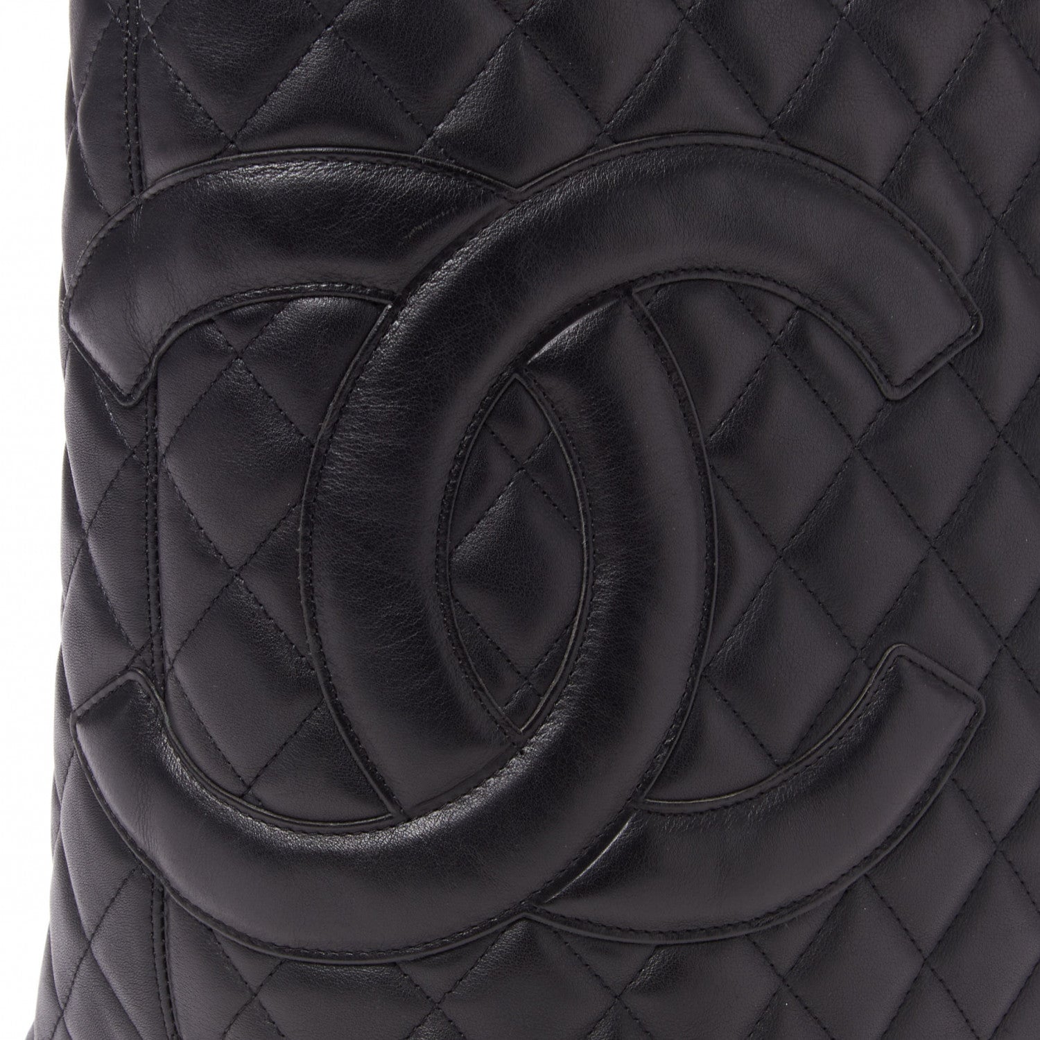 Chanel Calfskin Quilted Large Cambon Tote Black 8 of 8
