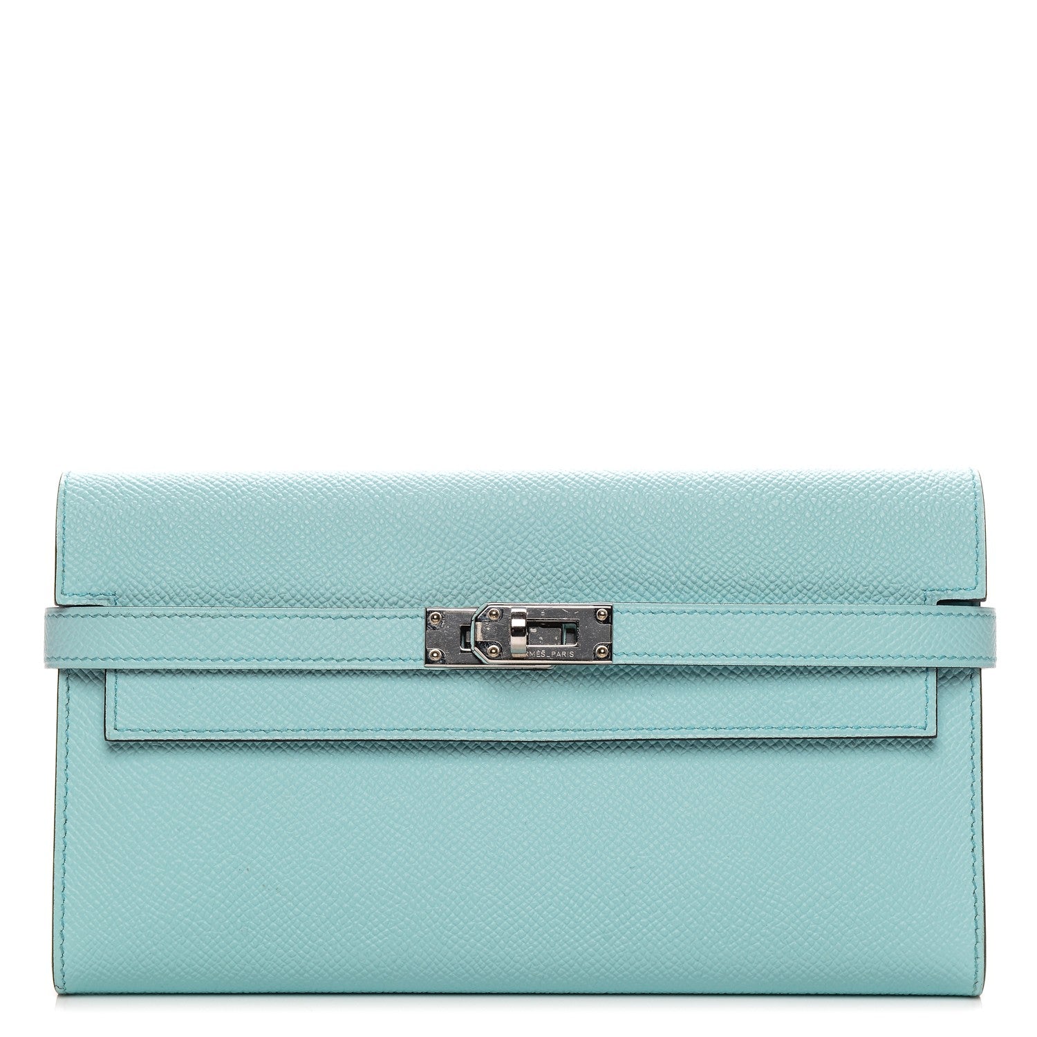 Hermes Epsom Kelly Longue Wallet Bleu Zephyr 1 of 16