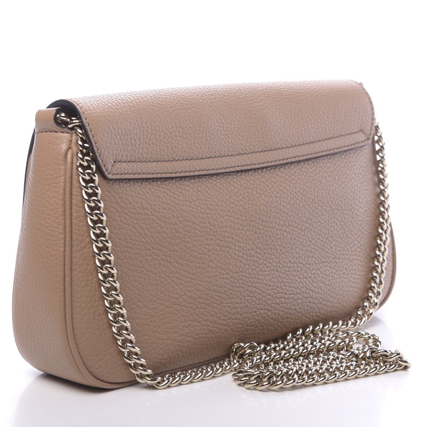 Gucci Pebbled Calfskin Medium Soho Flap Crossbody Camelia 3 of 11