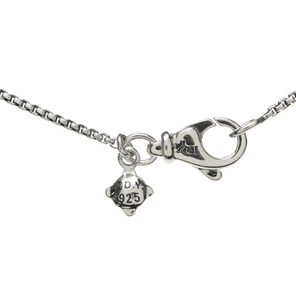 David Yurman Sterling Silver Diamond 9mm Petite Pave Pendant Necklace 5 of 5