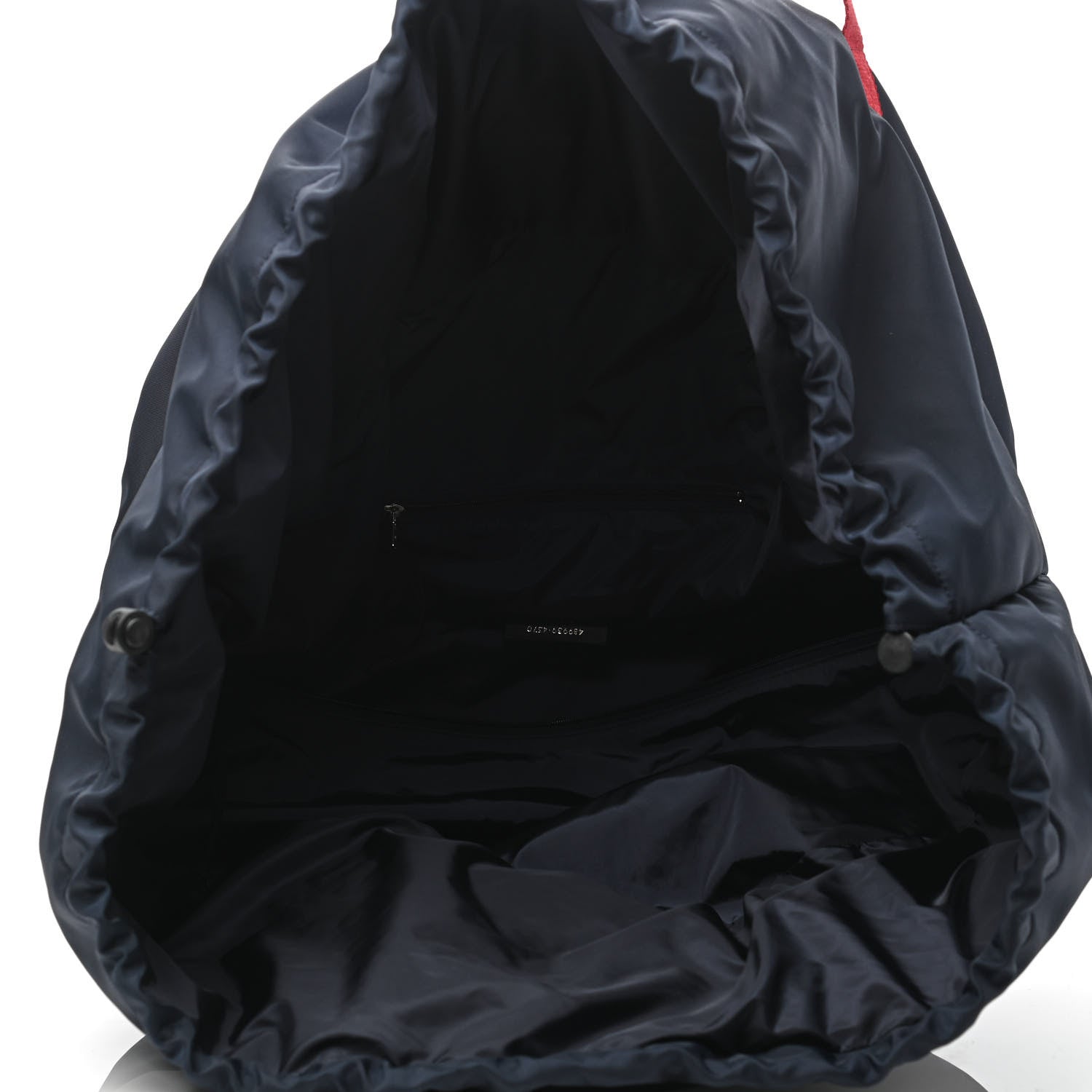 Balenciaga Textured Sport Nylon Logo Embroidered S Wheel Gym Bag Bleu Navy Rouge 4 of 4
