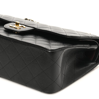 Chanel Caviar Quilted Jumbo Double Flap Black 10 of 11
