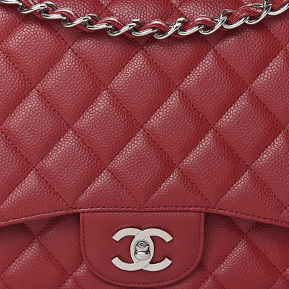 Chanel Caviar Quilted Jumbo Single Flap Red 14 of 14