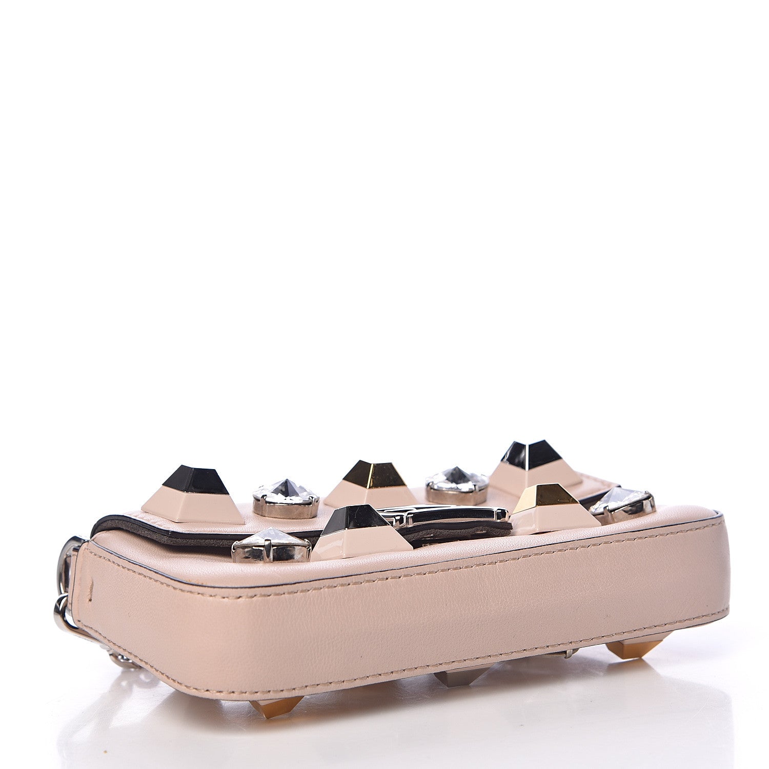 Fendi Lambskin Crystal Studded Micro Baguette Plaster 4 of 10