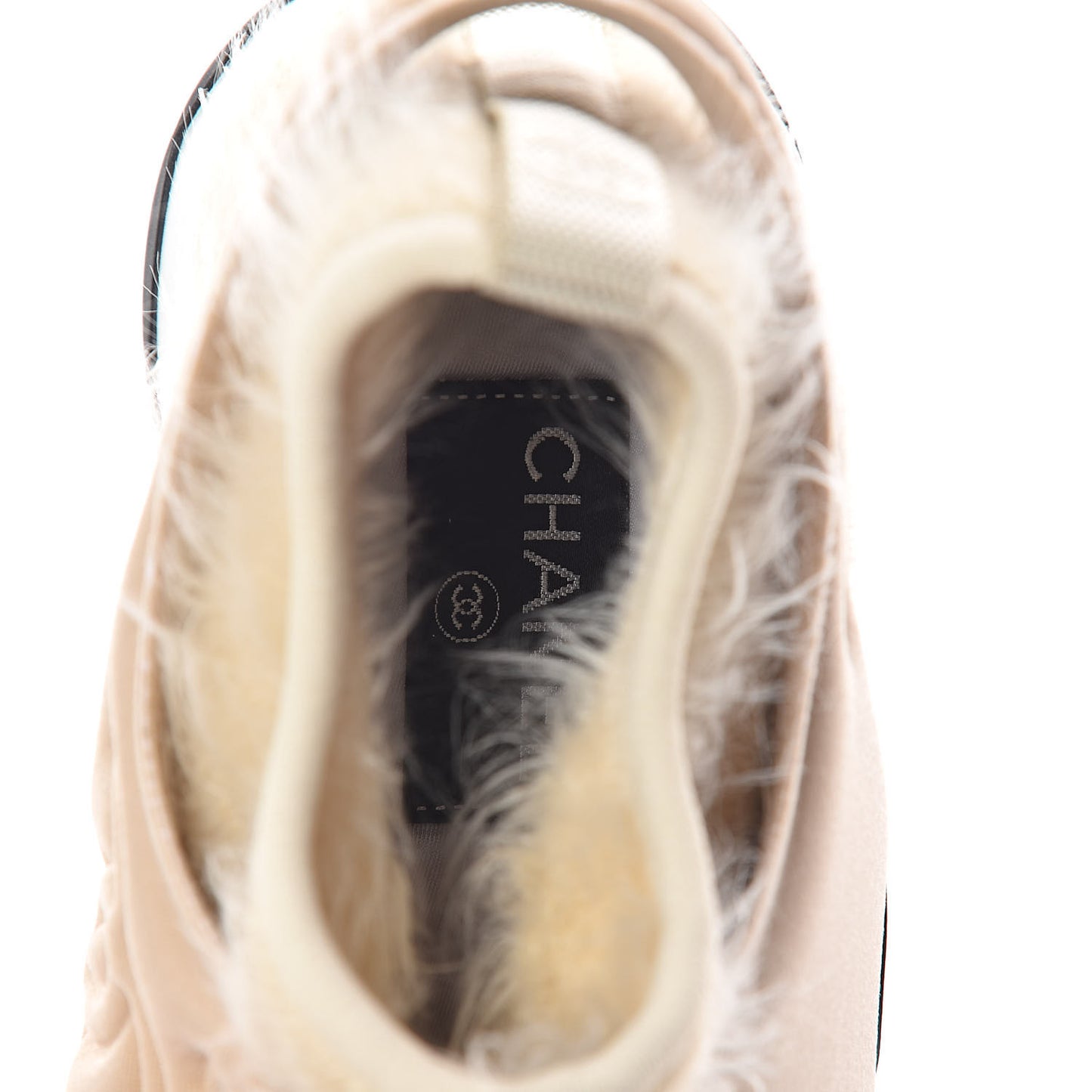 Stretched Fabric Satin CC Womens Sneakers 38 Light Beige Beige