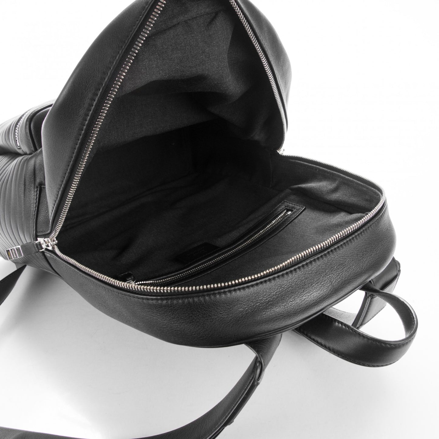 HOMME Calfskin Ribbed Backpack Black