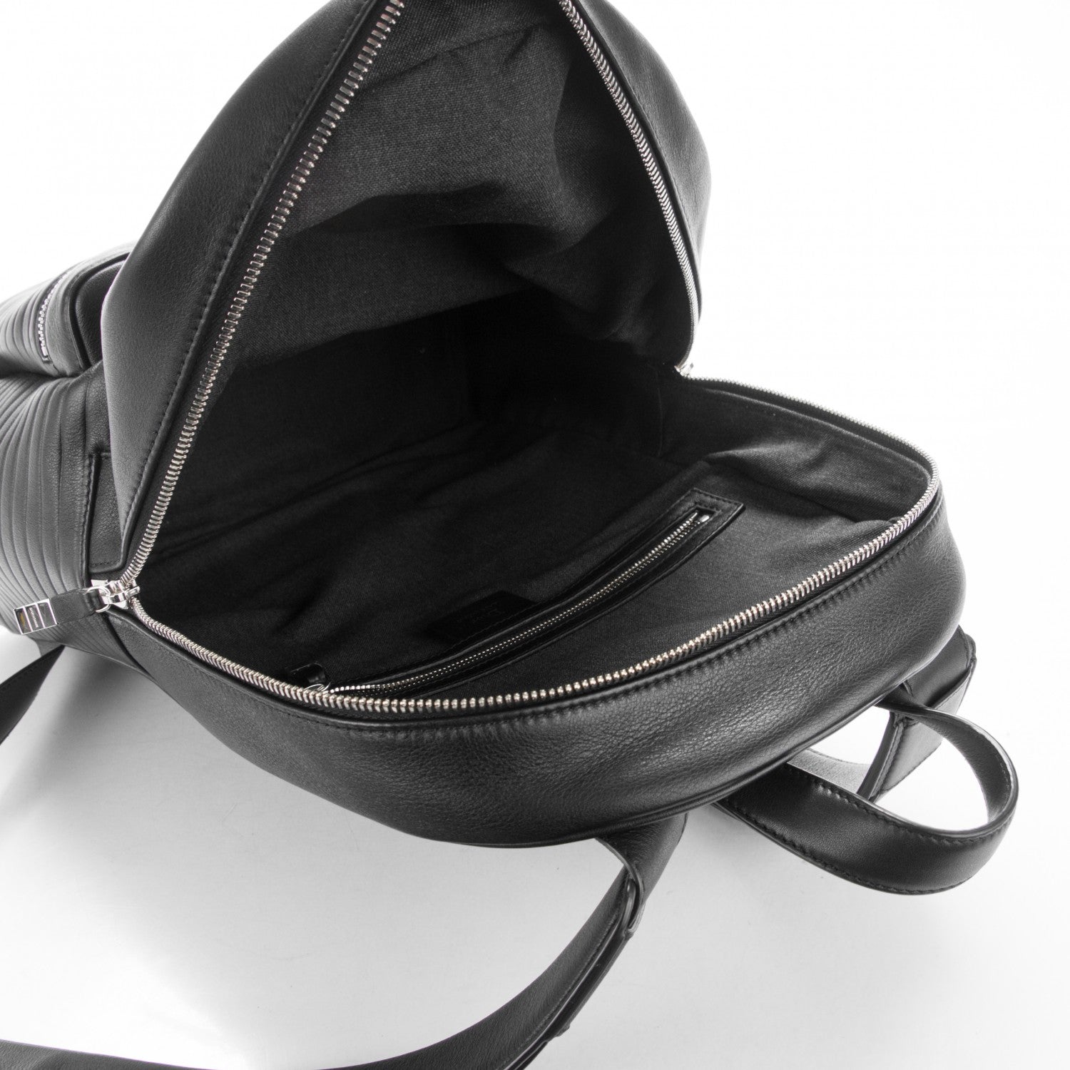 Christian Dior HOMME Calfskin Ribbed Backpack Black 4 of 6