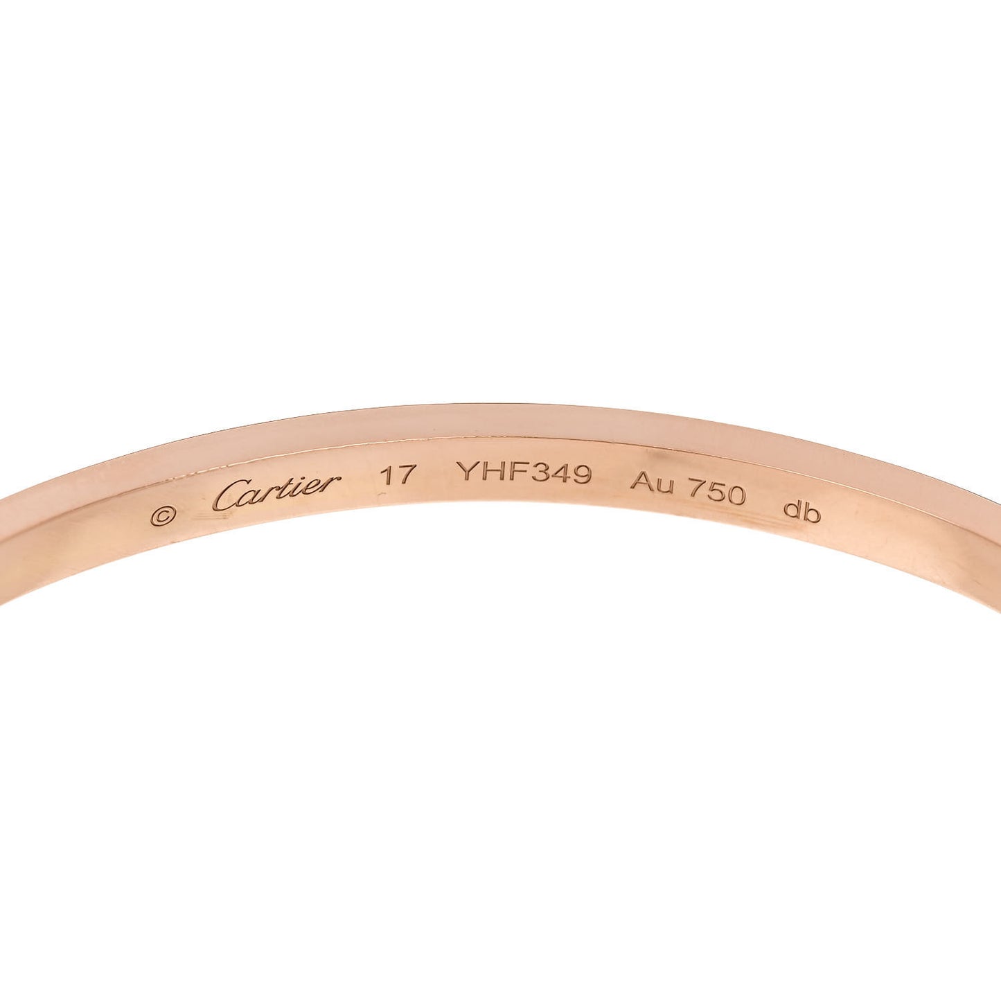18K Pink Gold Small LOVE Bracelet 17