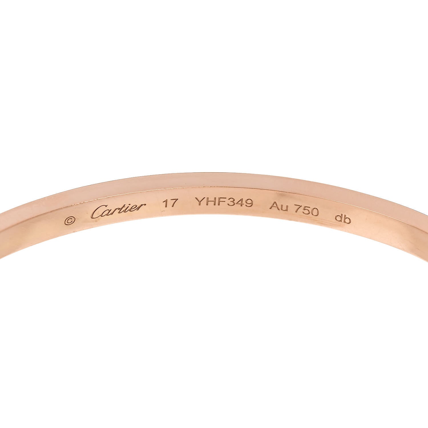 Cartier 18K Pink Gold Small LOVE Bracelet 17 6 of 8