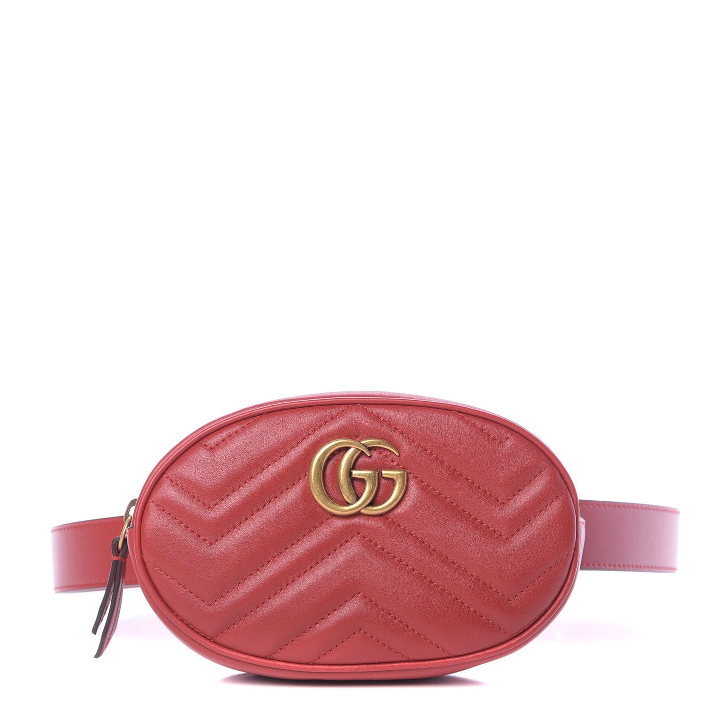 Calfskin Matelasse GG Marmont Belt Bag 75 30 Hibiscus Red