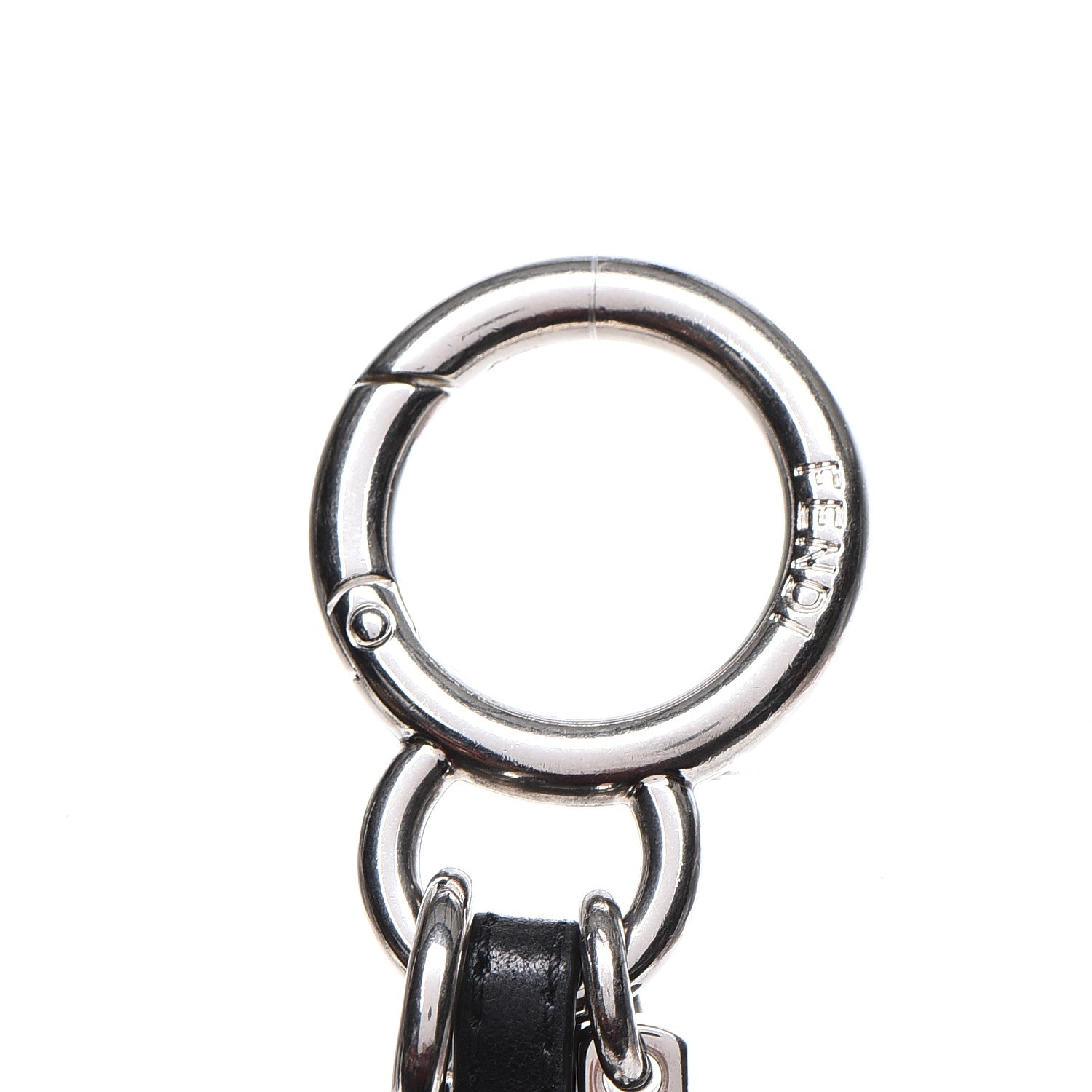 Fendi Fox Goat Mink Fur Nappa Crystal Studded Mini Karlito Tuxedo Bag Charm White Multicolor 5 of 6