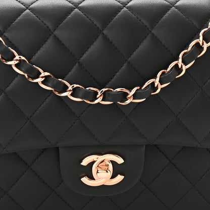 Chanel Lambskin Quilted Medium Double Flap Black 8 of 11