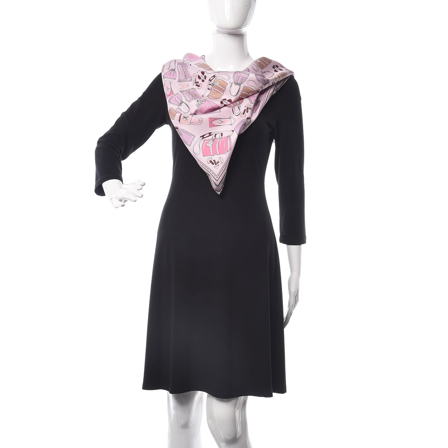 Silk Essentials LV Square Scarf Rose