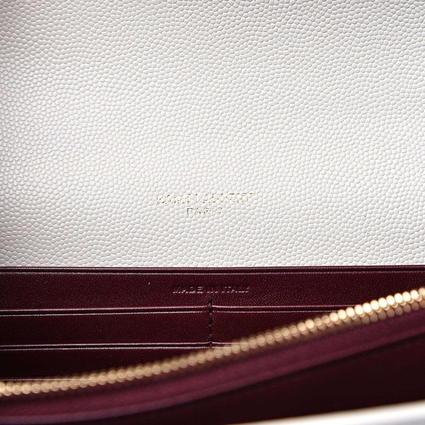 Grain De Poudre Monogram Cassandra Chain Wallet Crema Soft Rouge Legion