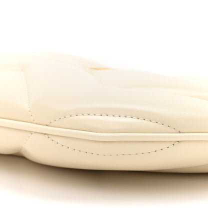Gucci Calfskin Matelasse GG Marmont Half Moon Hobo White 9 of 10