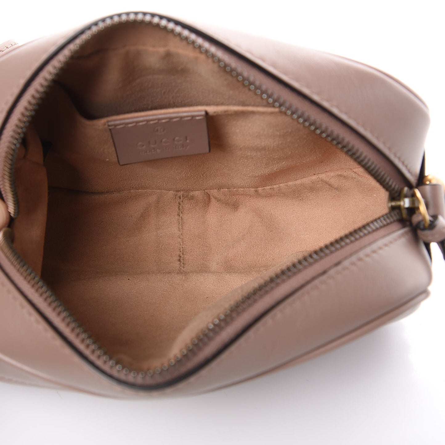 Calfskin Matelasse Mini GG Marmont Chain Shoulder Bag Nude