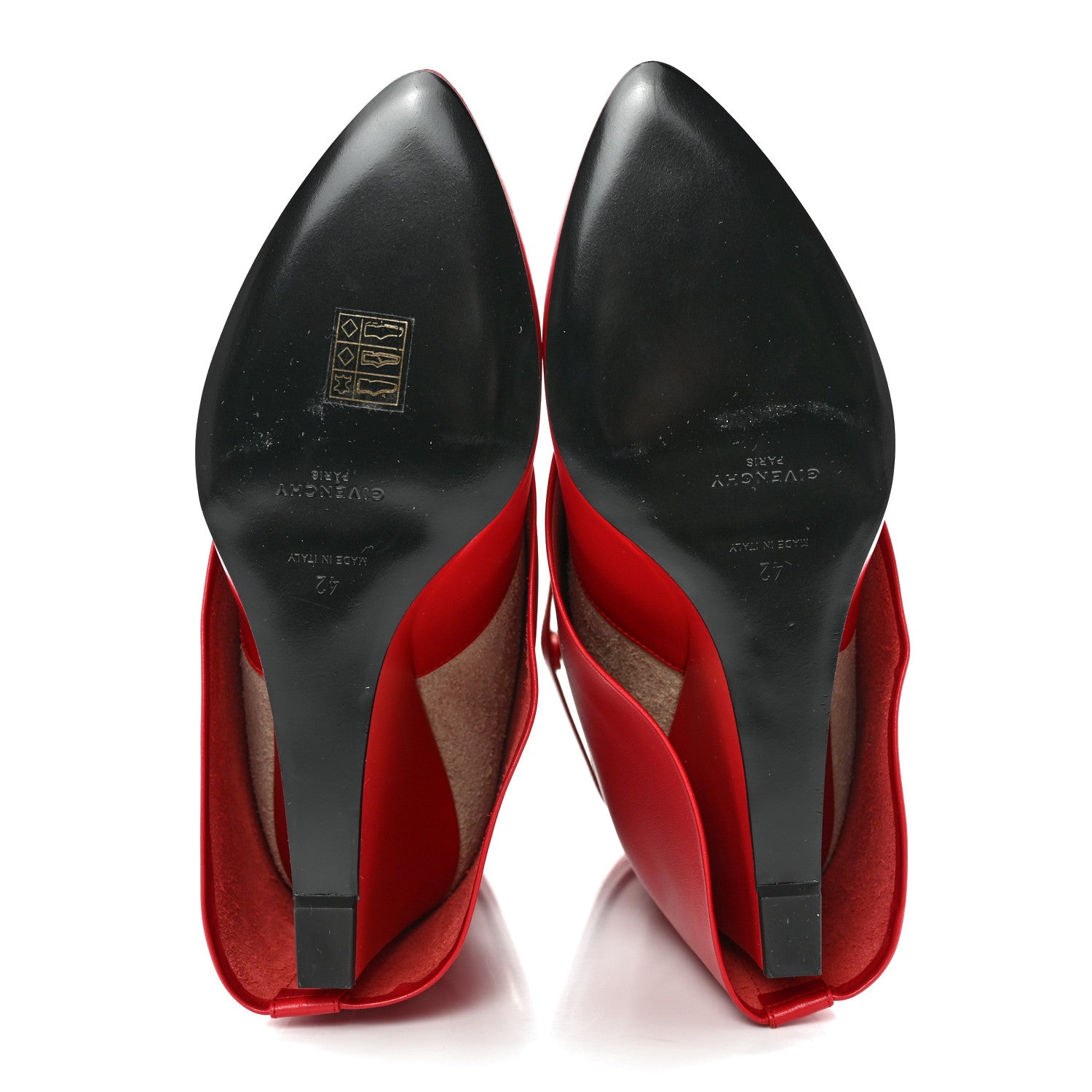 Givenchy Calfskin Shark Lock Ankle Boots 42 Red 5 of 7