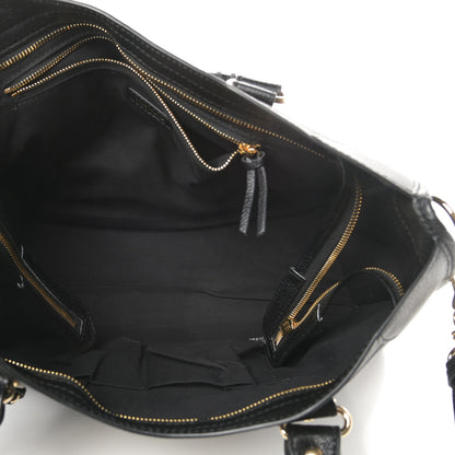 Balenciaga Chevre Gold Metallic Edge Hardware City Black 5 of 14