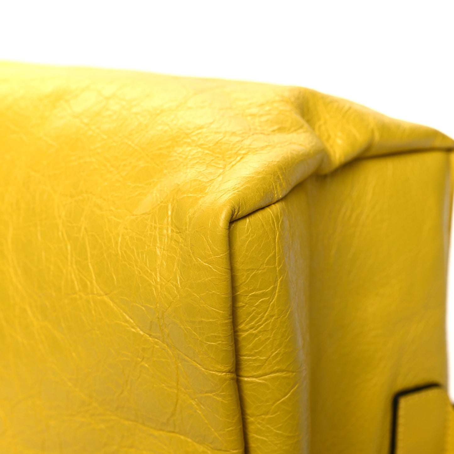 Fluffy Calfskin Morpheus Convertible Backpack Smile Yellow
