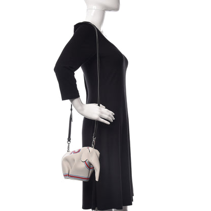 Loewe Calfskin 22 Mini Elephant Crossbody Bag Soft White Red 2 of 8