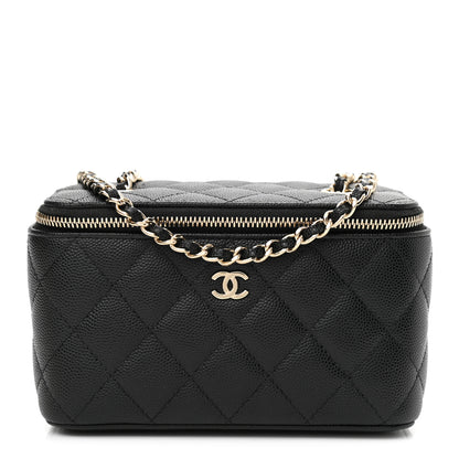Chanel Caviar Quilted Small Vanity Case With Chain Black 1 of 11