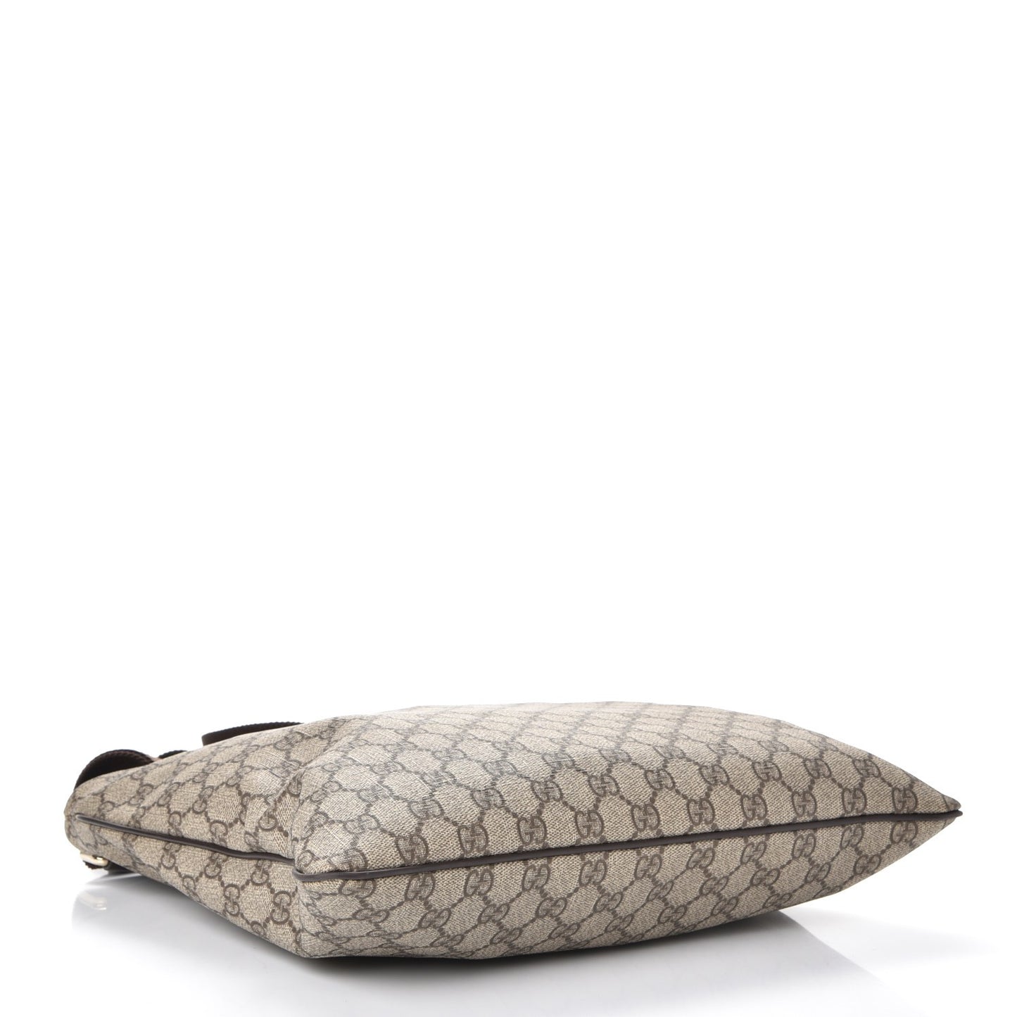 GG Supreme Monogram Medium Flat Messenger Bag Dark Brown