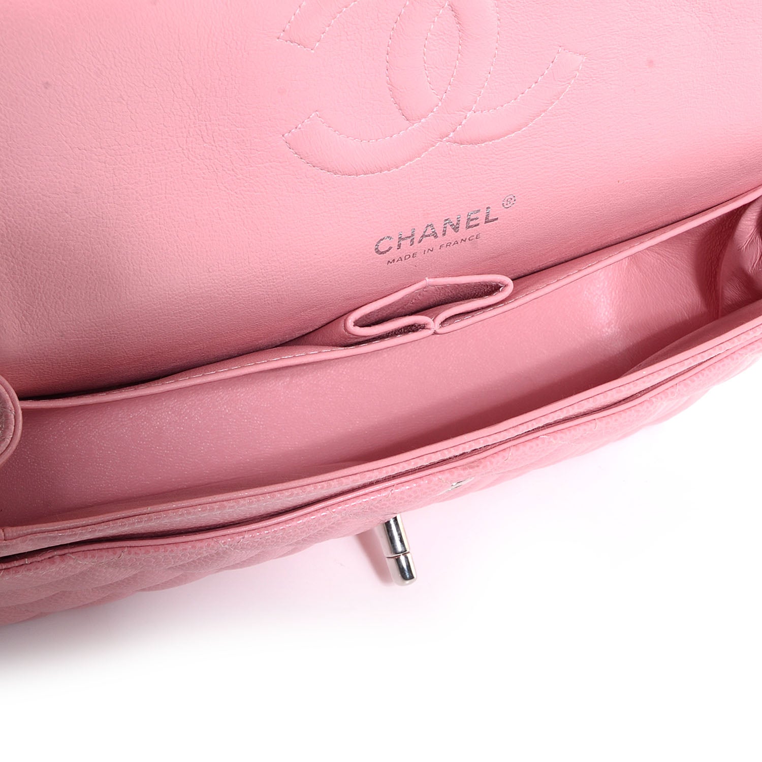 Chanel Caviar Quilted Medium Double Flap Pink 5 of 12