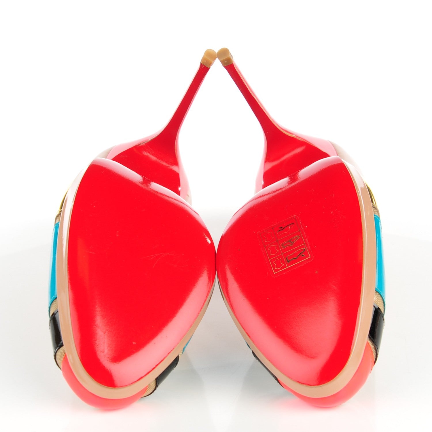 Christian Louboutin Patent Fluo Specchio Astrogirl 120 Pumps 37 Nude 6 of 7