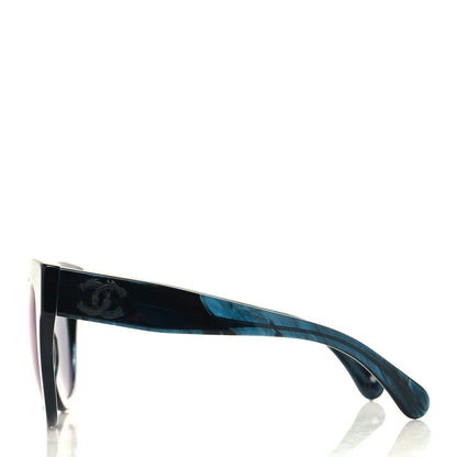 Chanel Acetate Butterfly Signature CC Sunglasses 5358 Dark Blue 3 of 7
