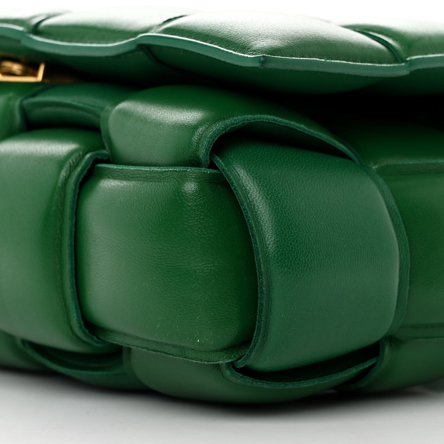 Nappa Maxi Intreccio Padded Cassette Crossbody Bag Racing Green