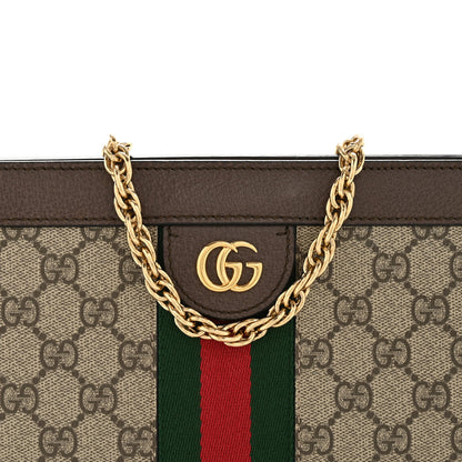Gucci GG Supreme Monogram Web Small Ophidia Chain Shoulder Bag Brown 8 of 11